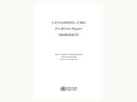 World Health Organisation Report on CBD